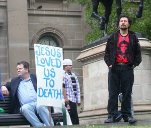 Palm Sunday Parade marcher